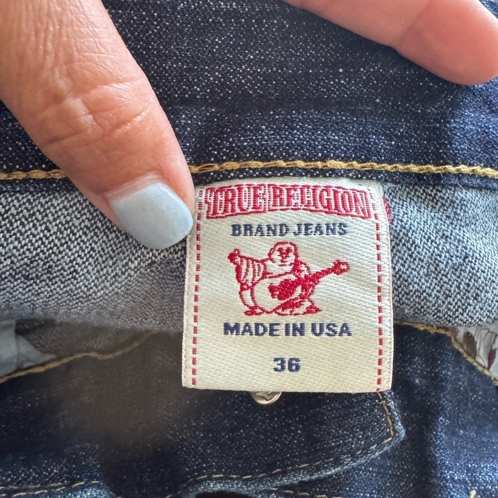 Authentic True Religion Jeans size 36 blue indigo made USA - Picture 11 of 11